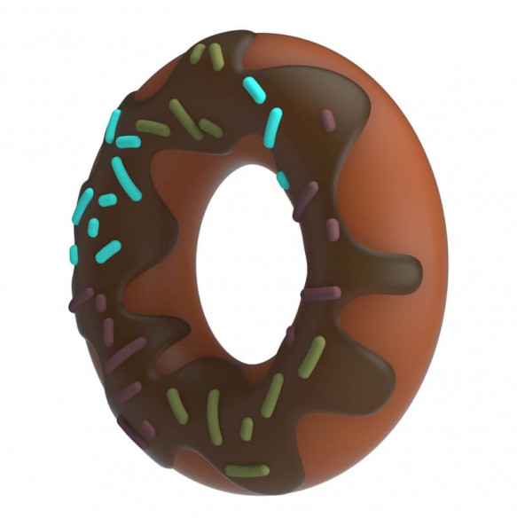 PRETTY LOVE - Choco Super Donut Cock Ring (Brown) PRETTY LOVE - Choco Super Donut Cock Ring (Brown)